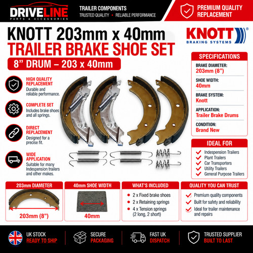Knott 203x40mm trailer brake - knott,