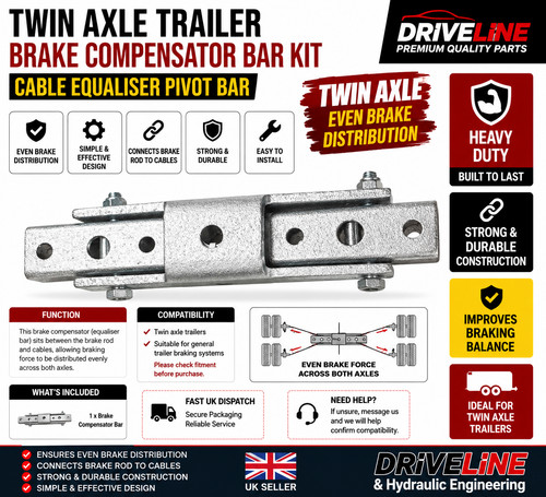 Twin axle trailer brake - twin,